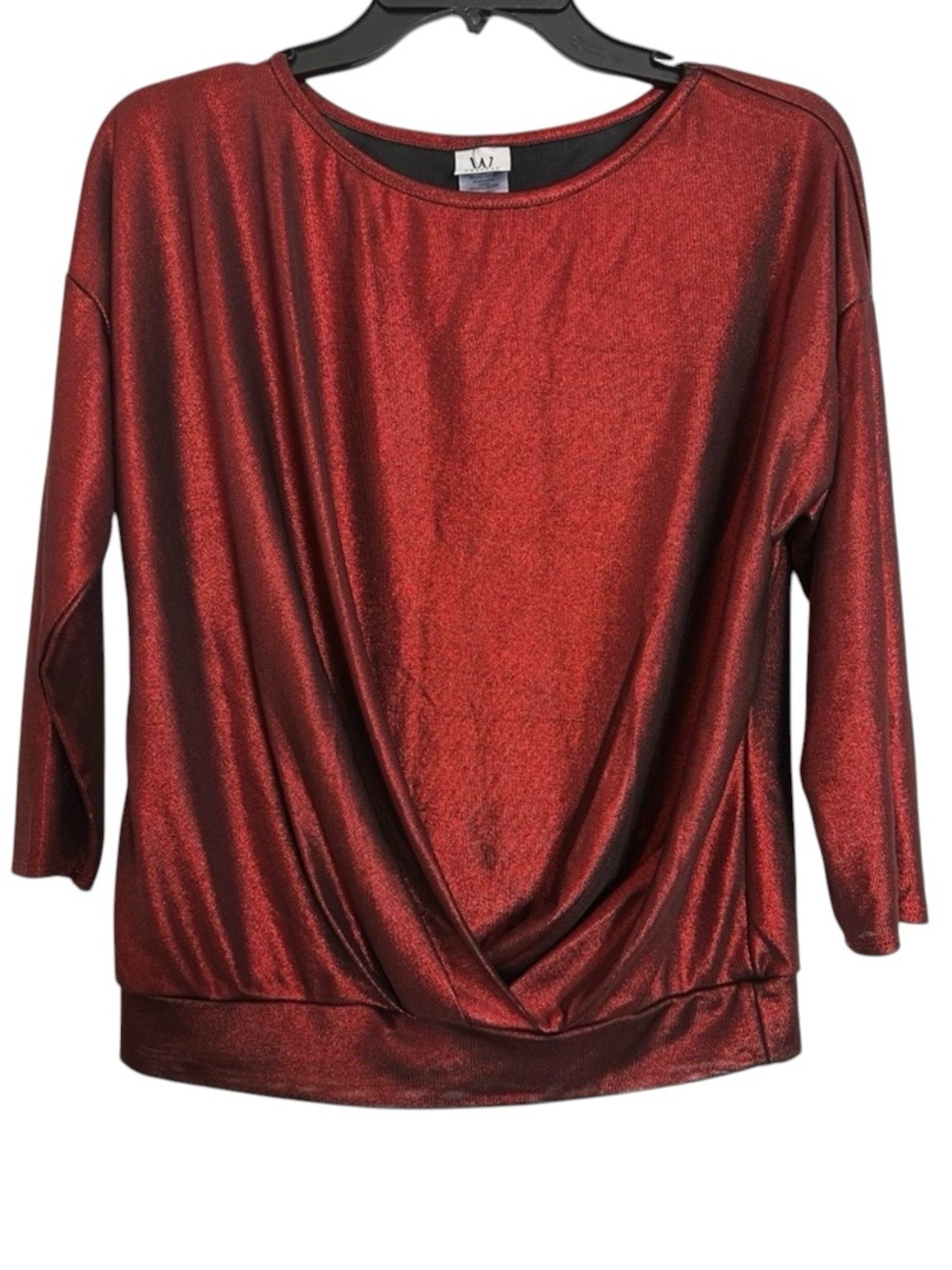 Wrapper Shimmering Red Blouse